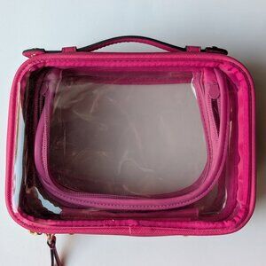 Calpak Dragonfruit Clear Cosmetics Case, NWOT